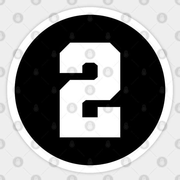 Number Two - 2 Sticker by SPAZE